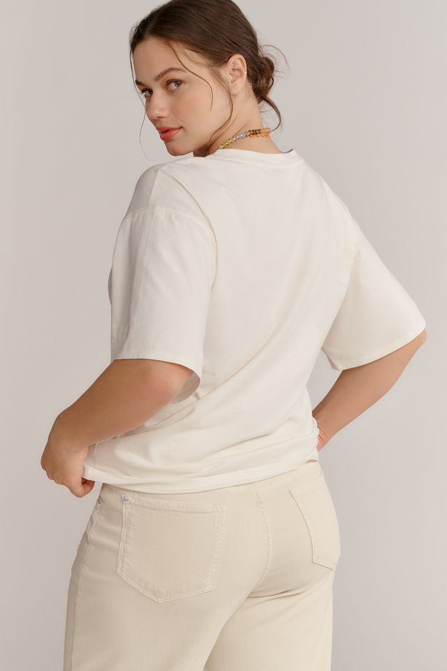 By Anthropologie Short-Sleeve Fitted Waist Top #2