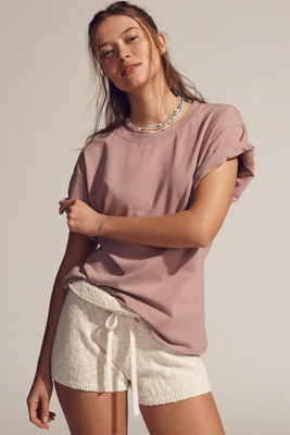 By Anthropologie Short-Sleeve Fitted Waist Top