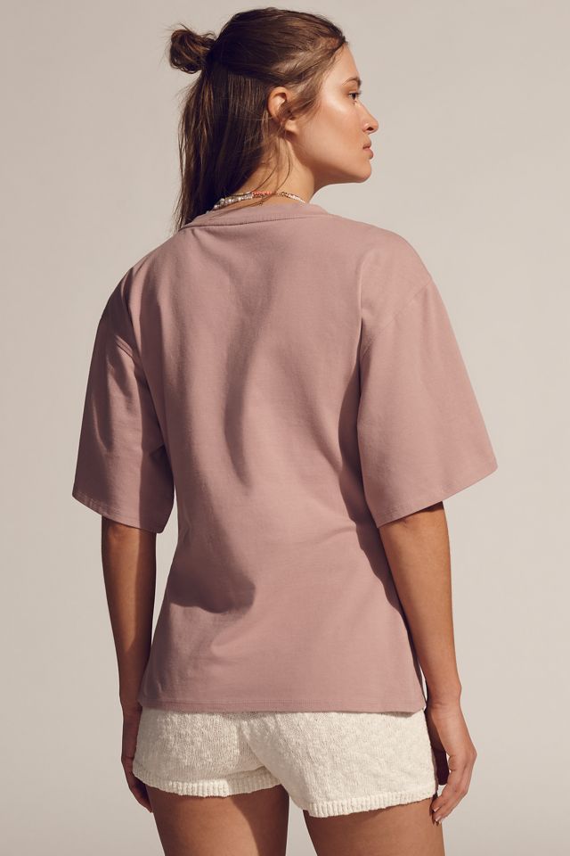 By Anthropologie Short-Sleeve Fitted Waist Top #1
