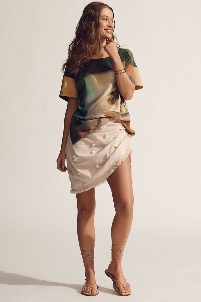 The Jordyn Cotton-Slub Crew-Neck Oversized Tee by Pilcro #1