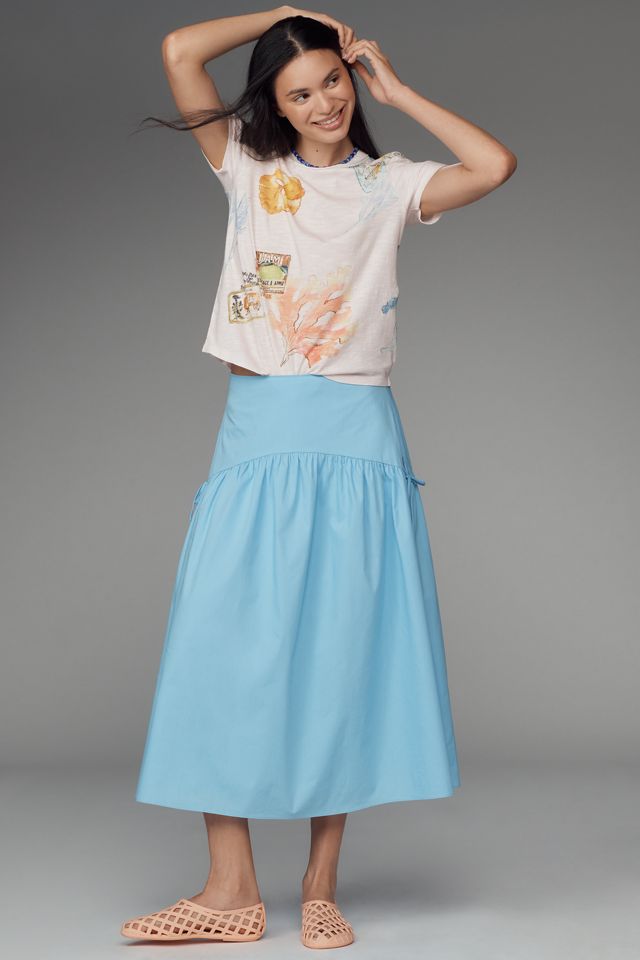 The Bennie Cotton-Slub Crew-Neck Tee by Pilcro: Watercolor Edition #3