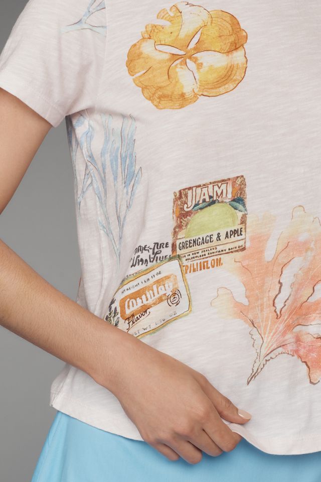 The Bennie Cotton-Slub Crew-Neck Tee by Pilcro: Watercolor Edition #4