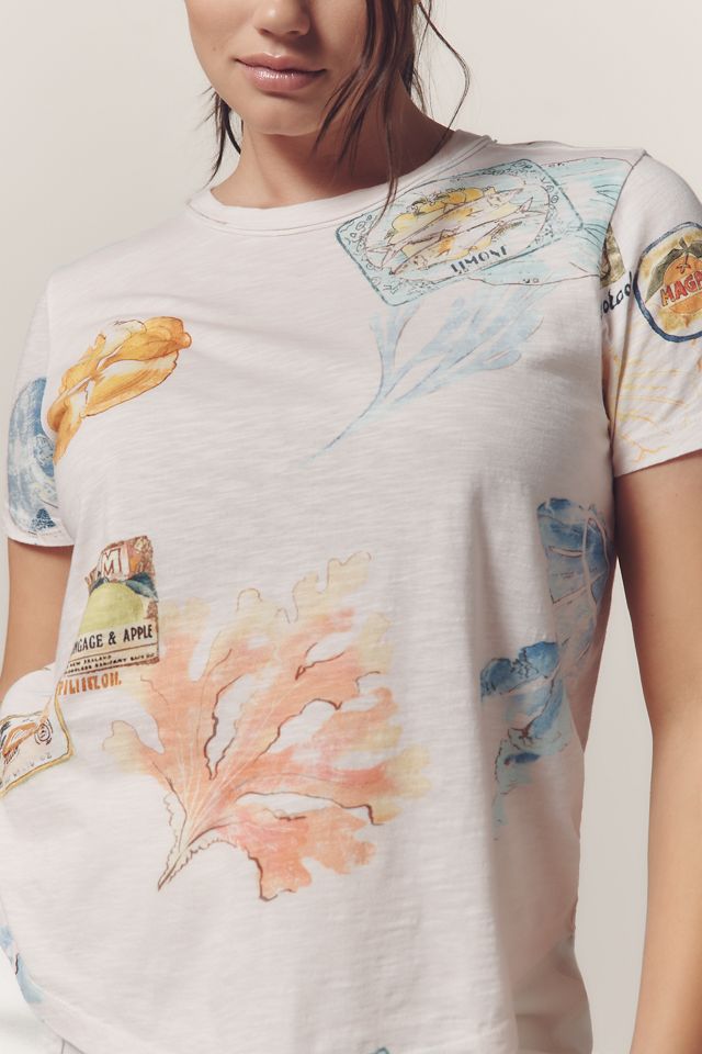 The Bennie Cotton-Slub Crew-Neck Tee by Pilcro: Watercolor Edition #8