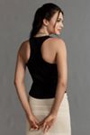 By Anthropologie Ribbed Seamed Deep-V Neck Tank Top