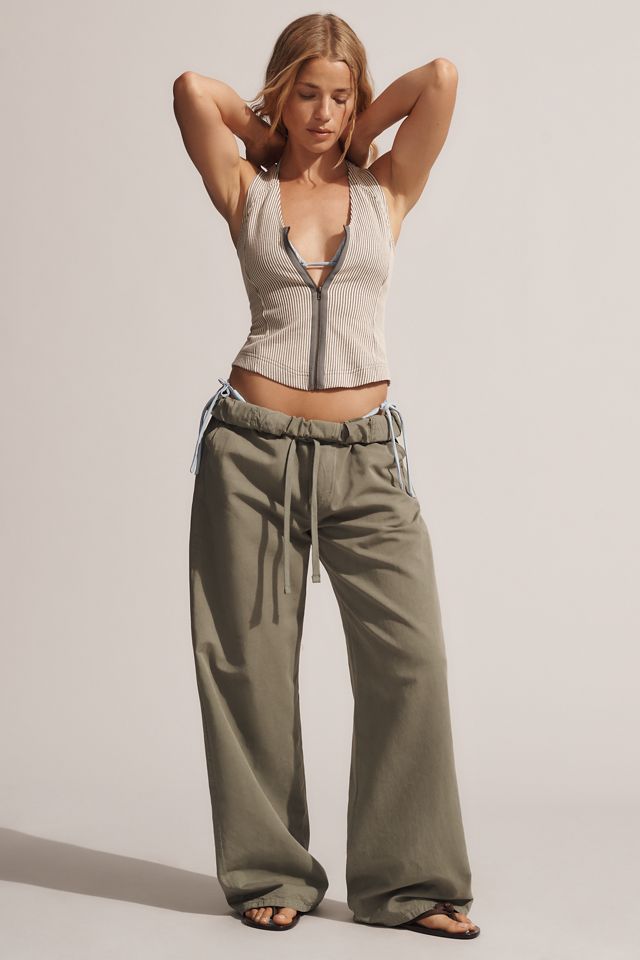 By Anthropologie Ribbed Seamed Deep-V Neck Tank Top  #2