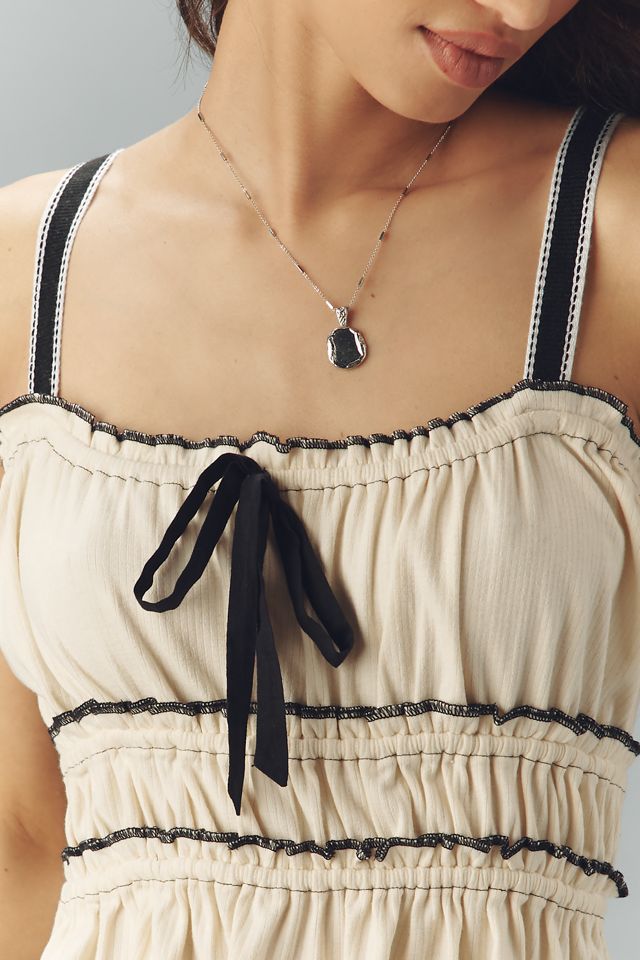 Pilcro Tiered Ruffle-Hem Ruched Tank Top #1