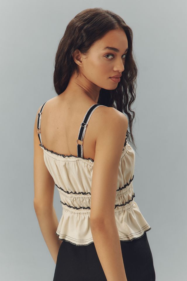 Pilcro Tiered Ruffle-Hem Ruched Tank Top #2