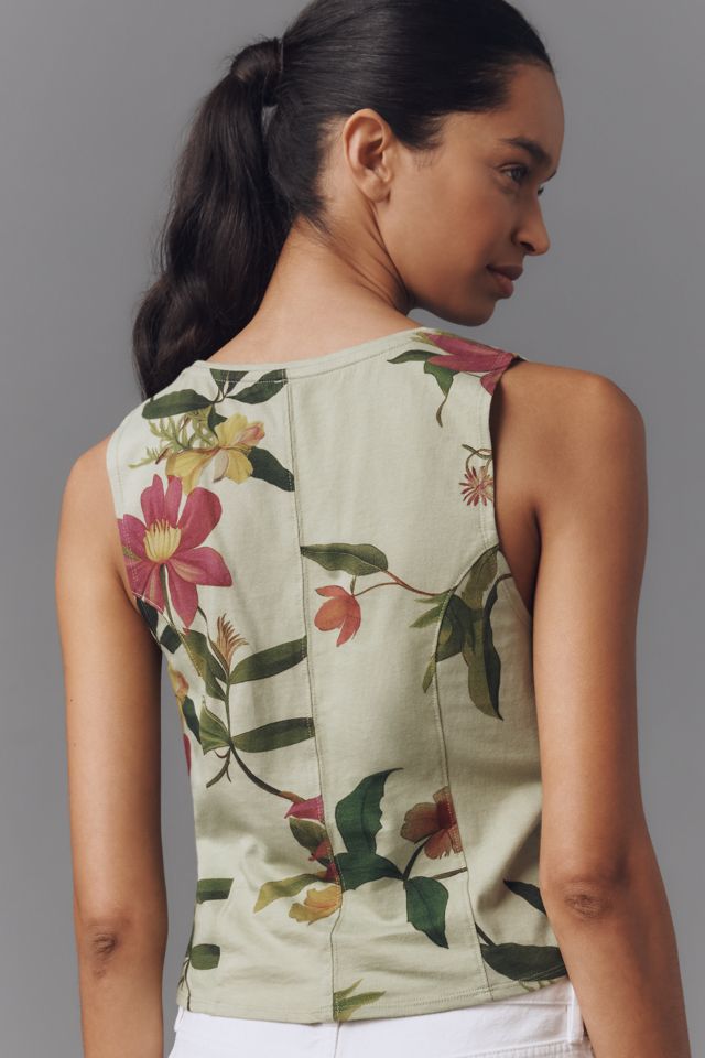 By Anthropologie Cotton Gathered Tank Top #1