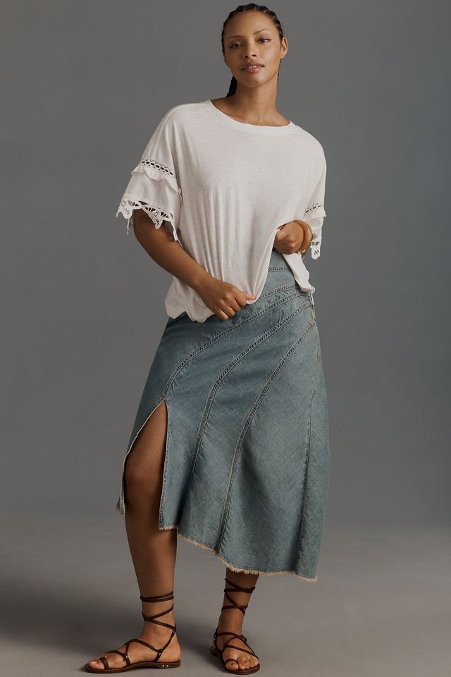 Pilcro Heritage Lace-Trim Tee #5