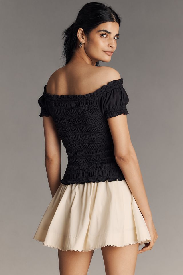 Maeve Off-The-Shoulder Smocked Top #2