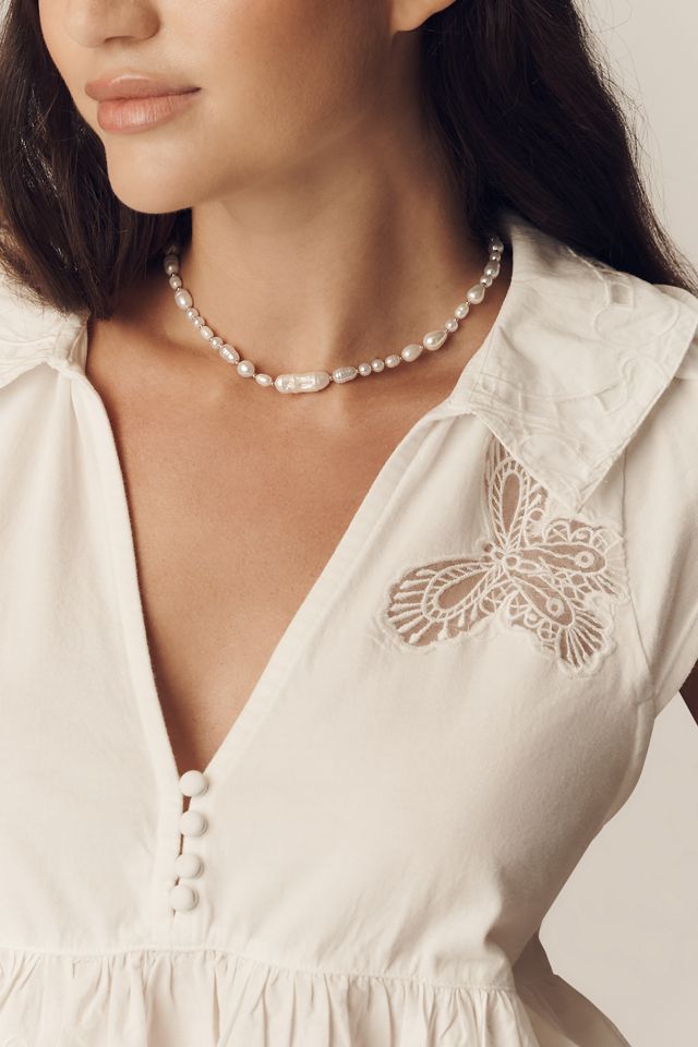 By Anthropologie Cutwork Babydoll Blouse #3