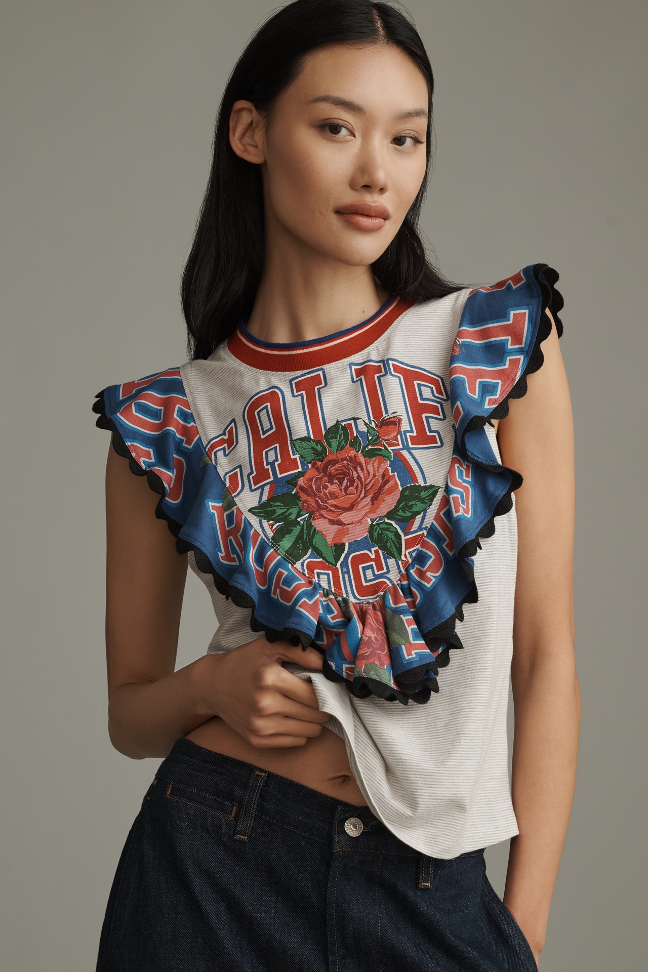 Maeve Reworked Sporty Tee