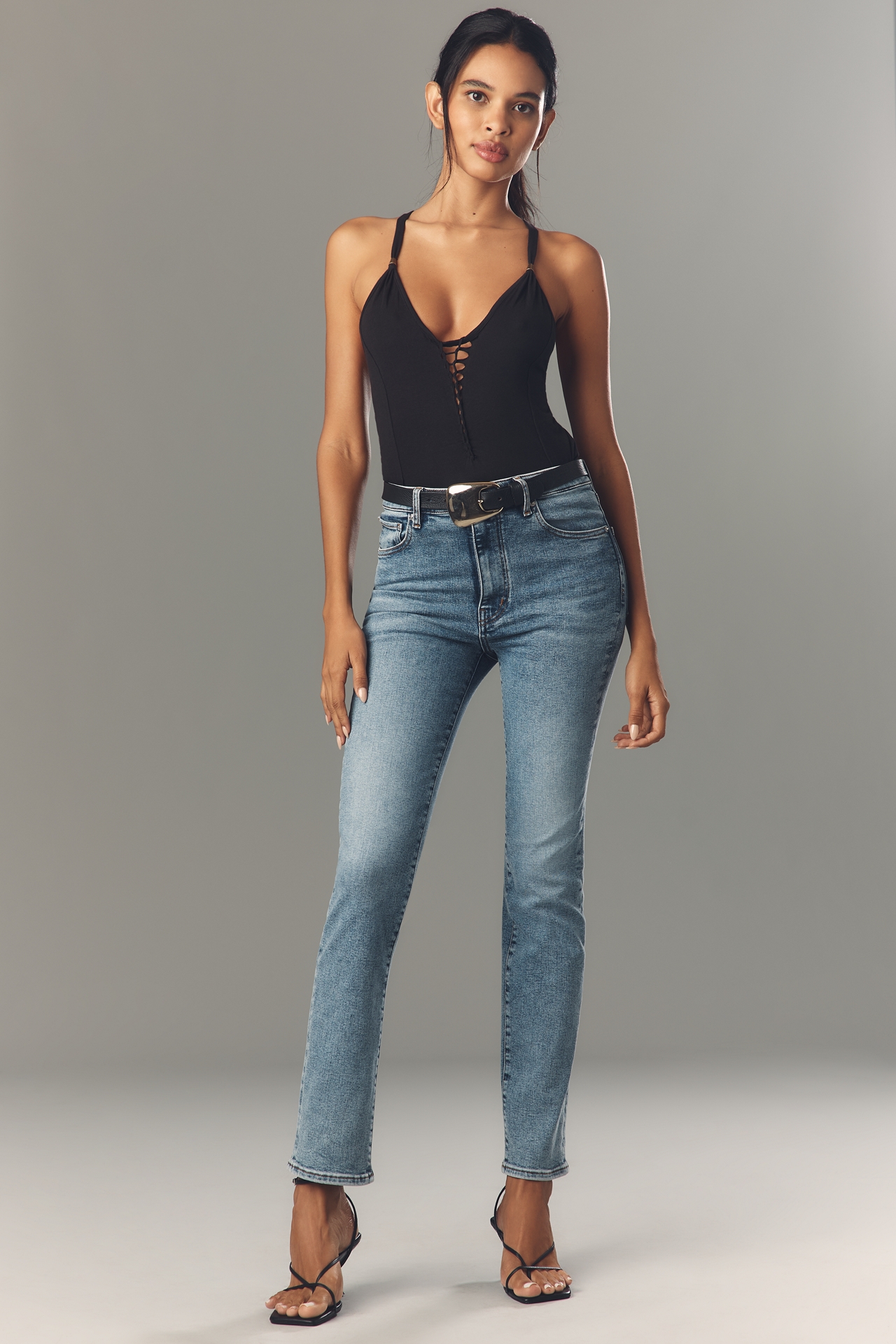 Pilcro Lace-Up Halter Tank Top