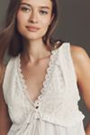 By Anthropologie Cutwork Babydoll Blouse
