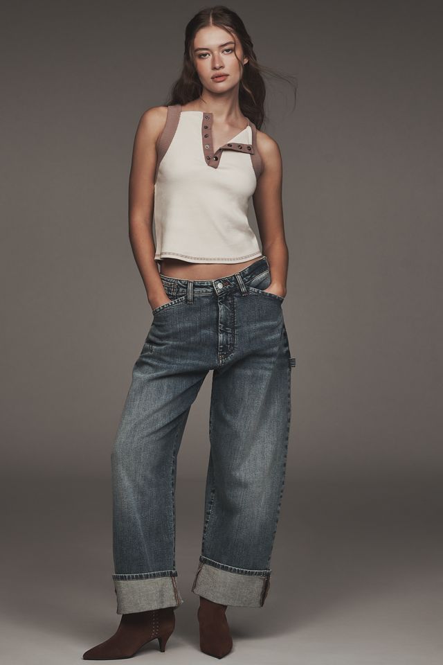 By Anthropologie Colorblock Snap-Front Tank Top #2