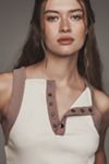 By Anthropologie Colorblock Snap-Front Tank Top