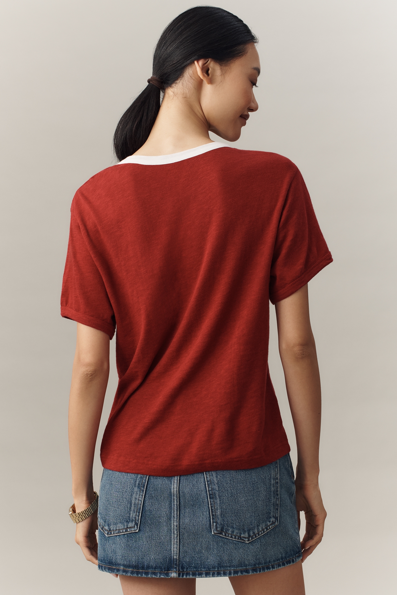 Maeve Graphic Ringer Tee