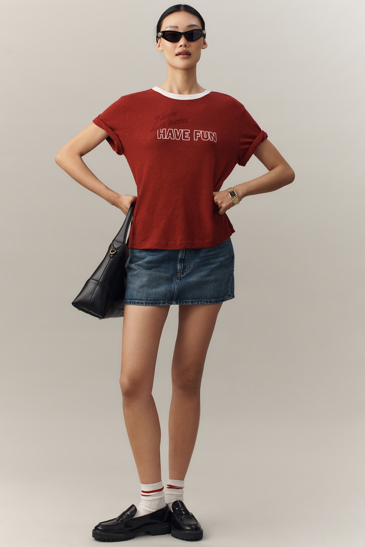 Maeve Graphic Ringer Tee