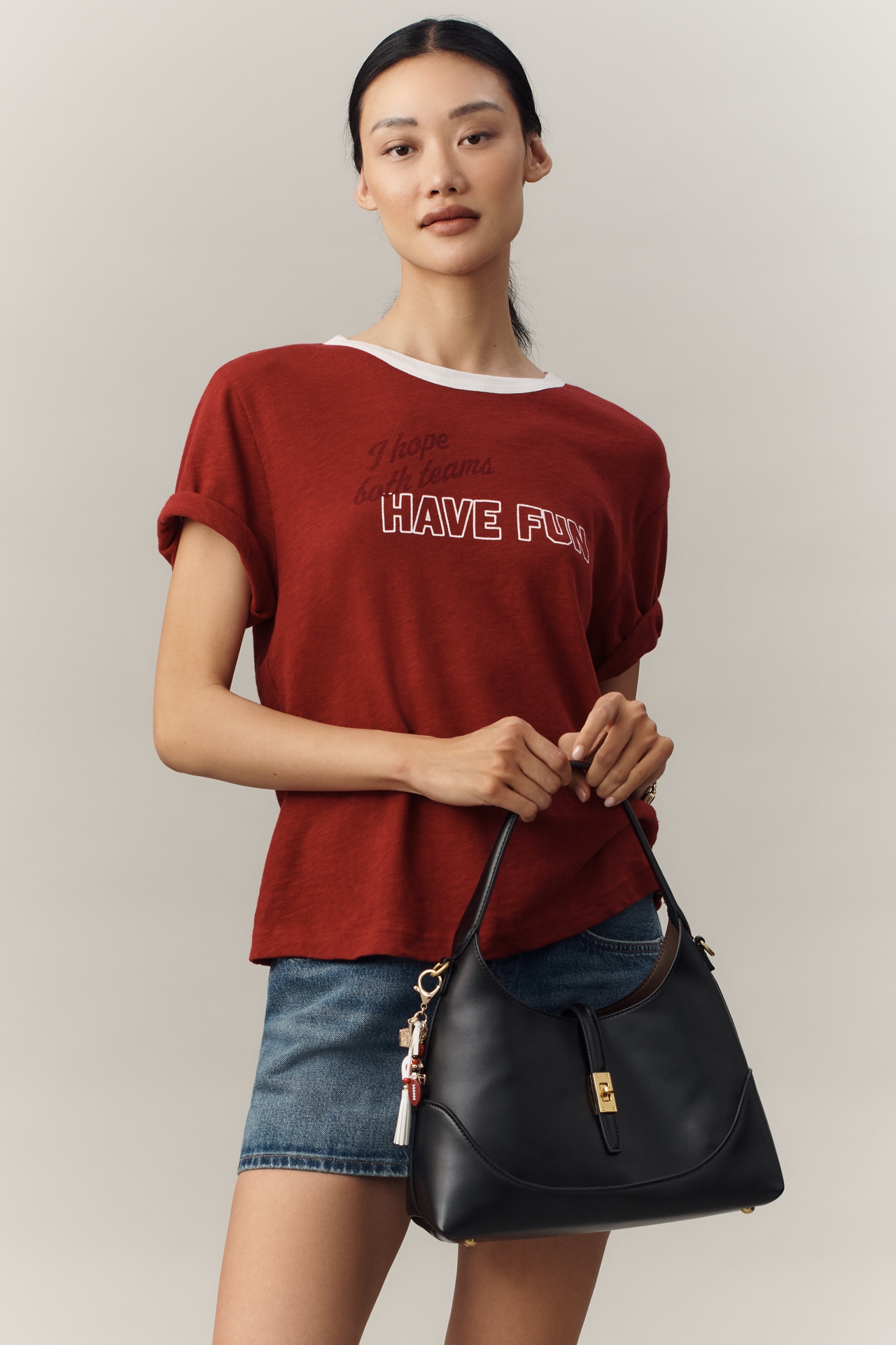 Maeve Graphic Ringer Tee