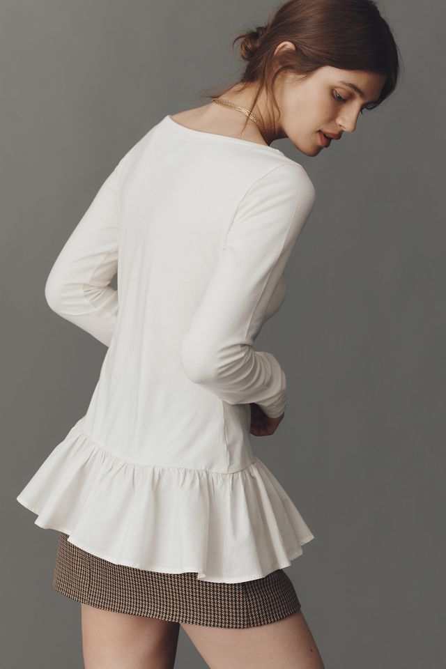Maeve Long-Sleeve Peplum Top #2