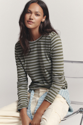 Pilcro Long-sleeve Tissue Tee In Multi