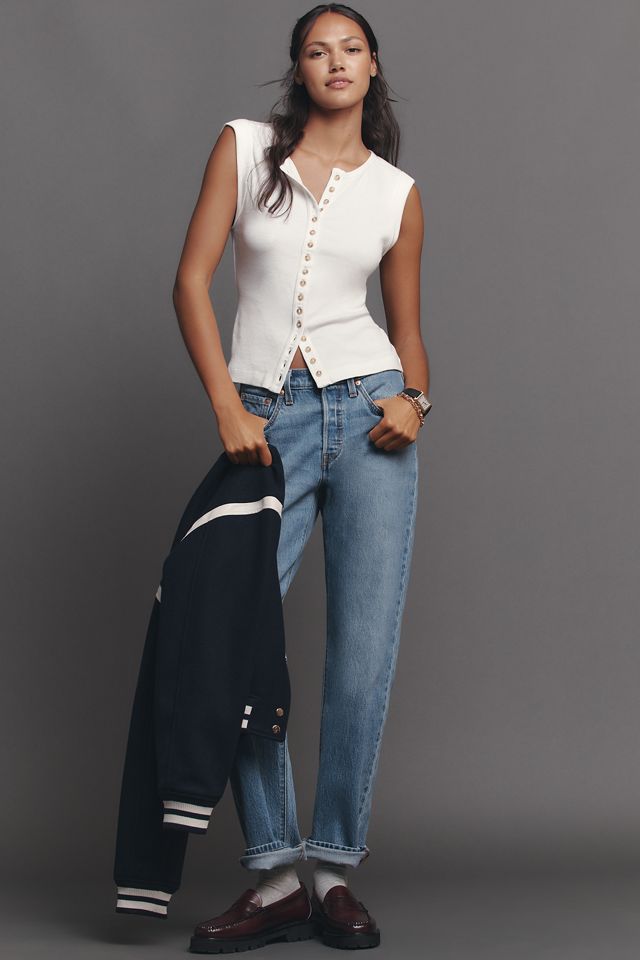 Pilcro Sleeveless Button-Front Knit Top #2