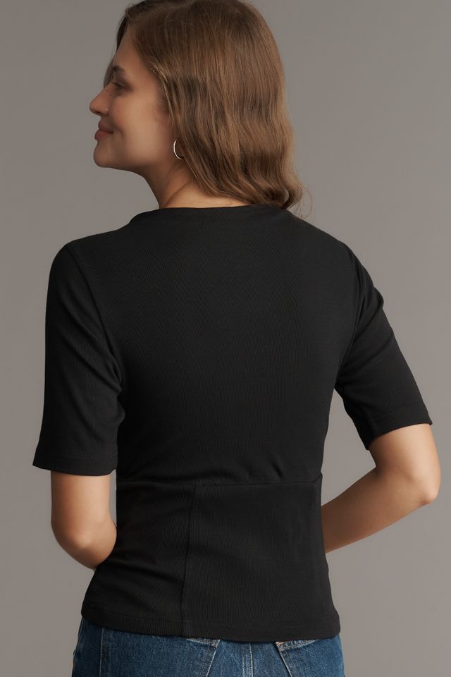 Pilcro Button-Bodice Waisted Top #2