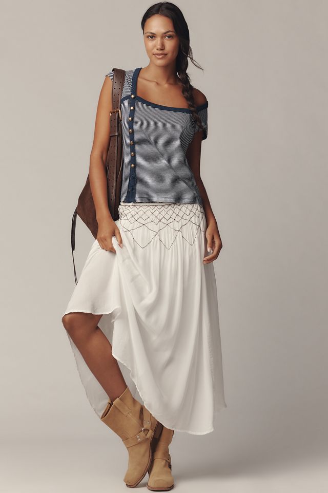 Maeve Short-Sleeve Side-Button Top #2