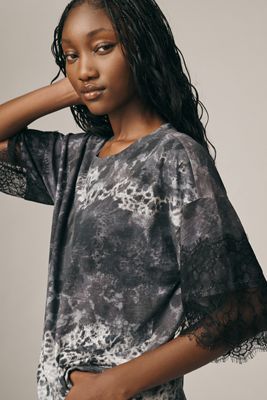 Pilcro Short-Sleeve Python Print Blouse