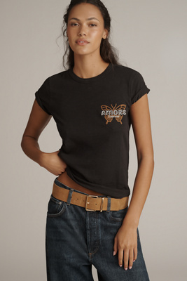 Pilcro Charmed Life Graphic Tee In Black