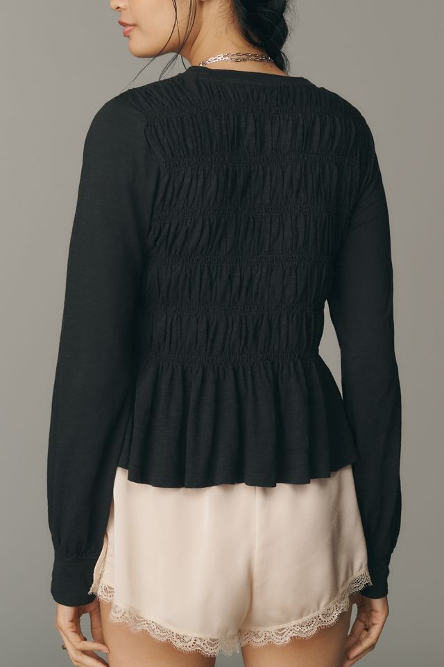 Pilcro Long-Sleeve Smocked Top #1