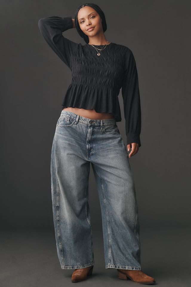 Pilcro Long-Sleeve Smocked Top #5