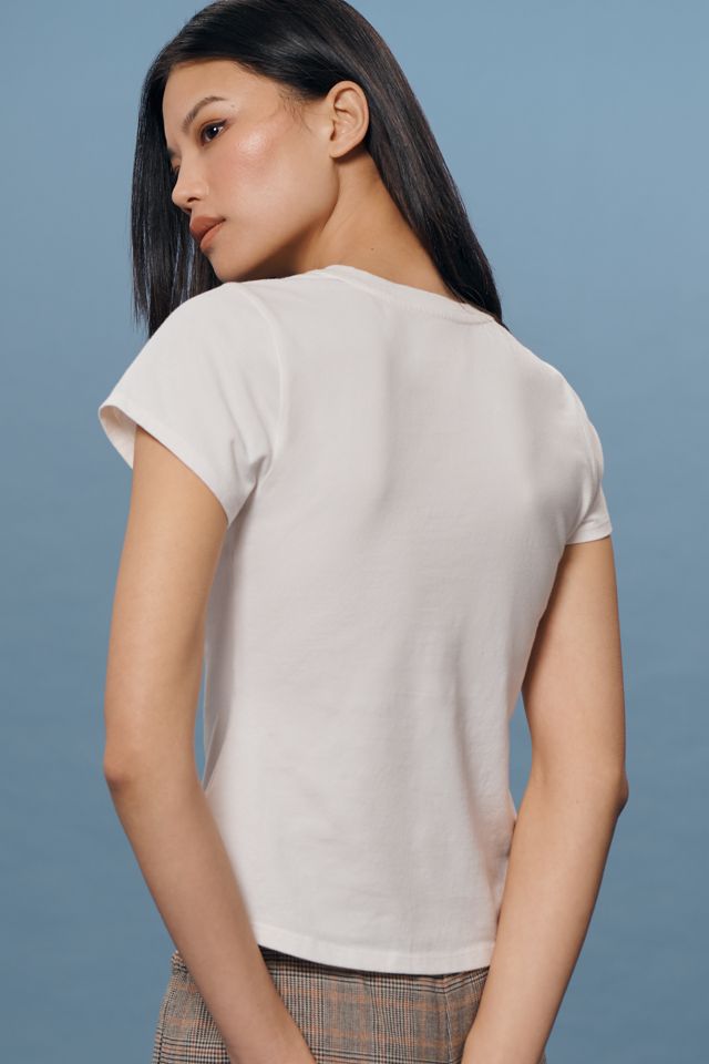 Maeve Classic Fitted Cotton Blend Tee #3