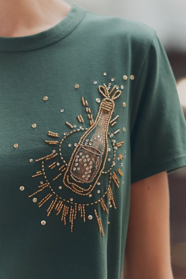 The Bennie Embroidered Tee by Pilcro #1