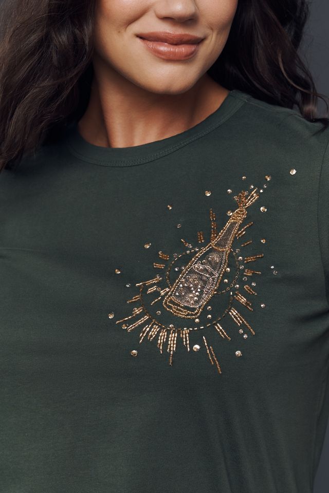 The Bennie Embroidered Tee by Pilcro #4