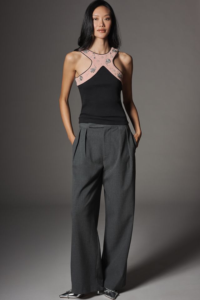Maeve Crisscross Sleeveless Halter Top #1