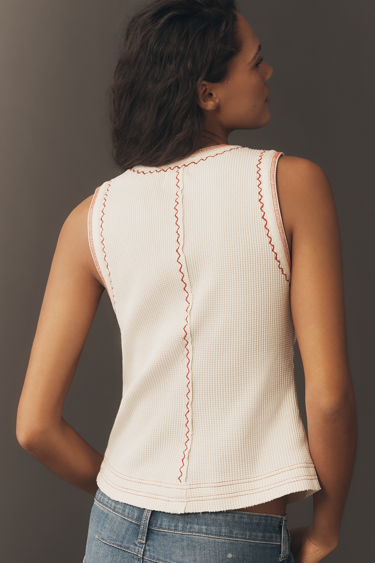 Pilcro Henley Tank Top