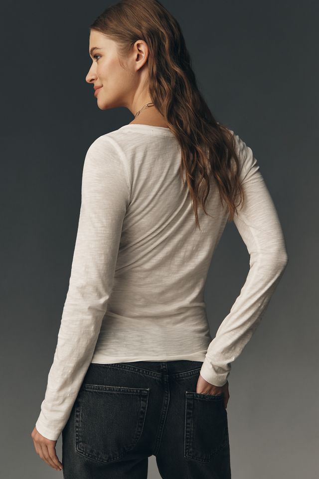 Pilcro Long-Sleeve Cinched V-Neck Top #3