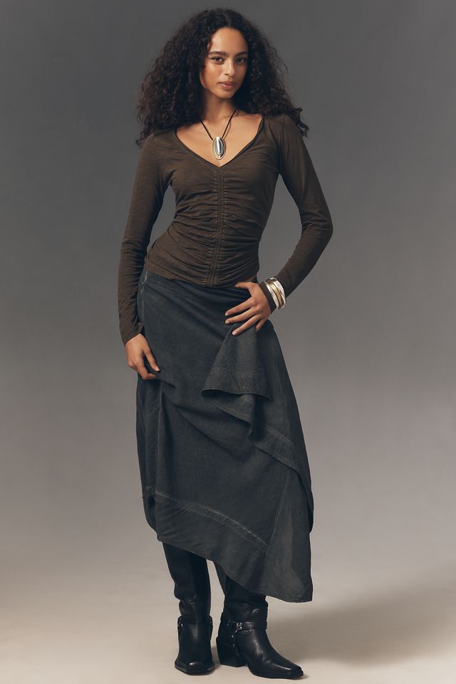 Pilcro Long-Sleeve Cinched V-Neck Top #3