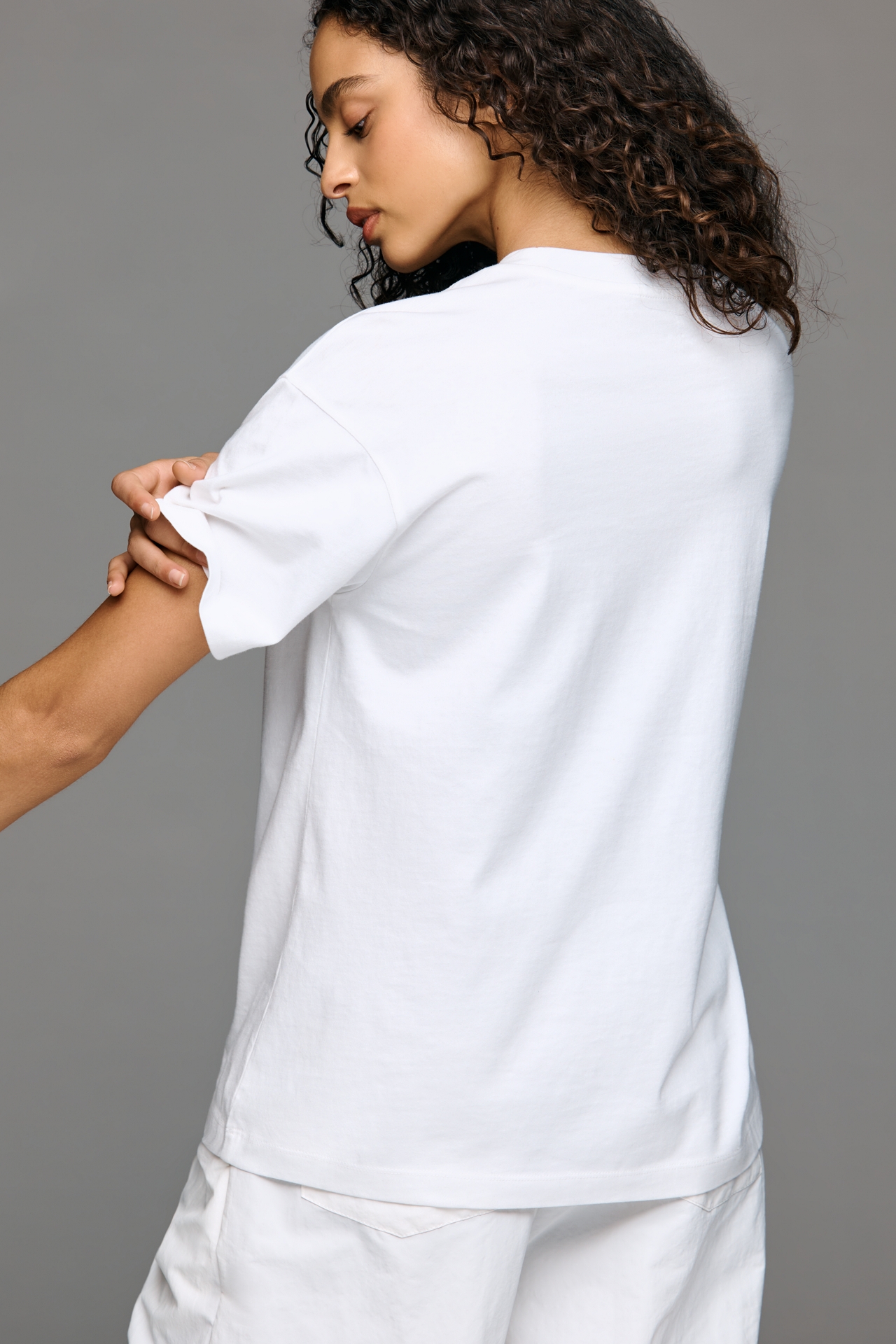 By Anthropologie Crochet Detail Boxy Tee