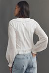 Pilcro Eyelet Ruffle Long-Sleeve Blouse