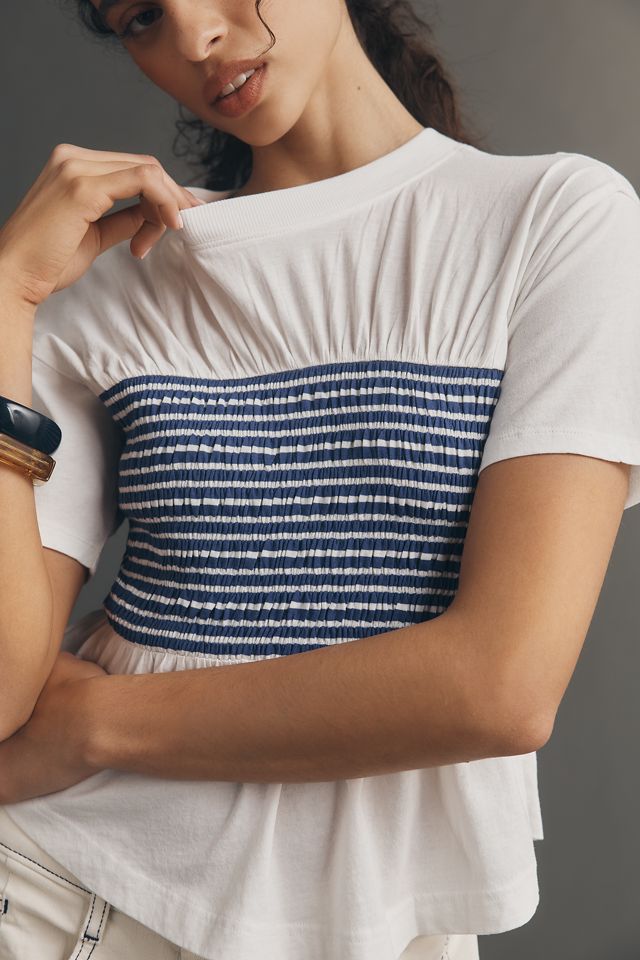 Maeve T-Shirt mit Smokdetail #3