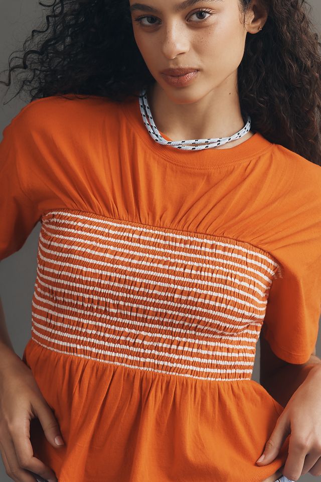 Maeve Cotton Smocked Tee #2
