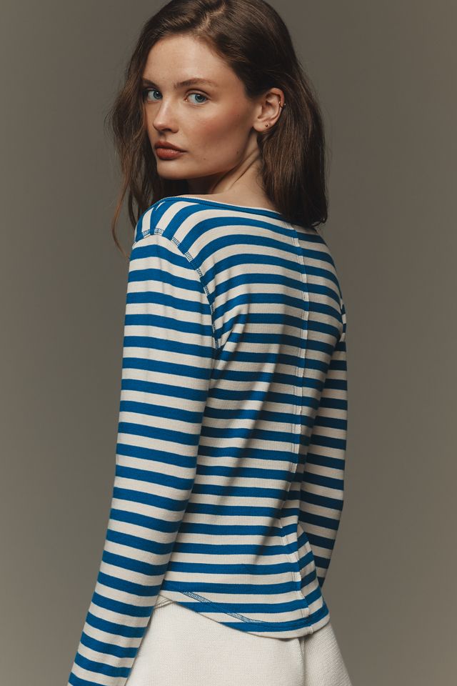 Pilcro Notched Long-Sleeve Tee #1