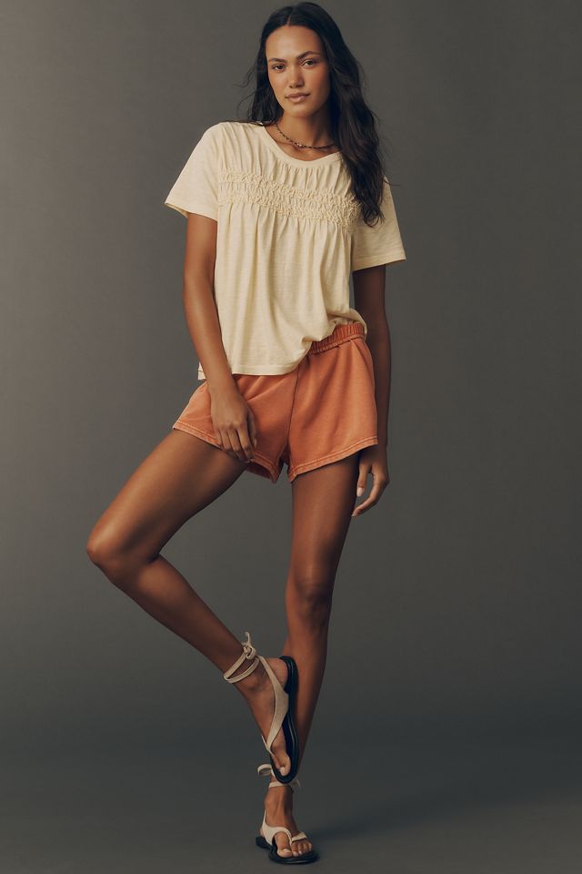 Pilcro Short-Sleeve Smocked Tee #3