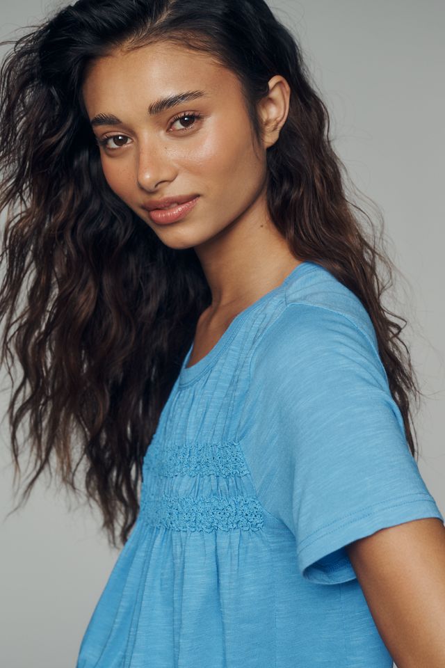 Pilcro Short-Sleeve Smocked Tee #2