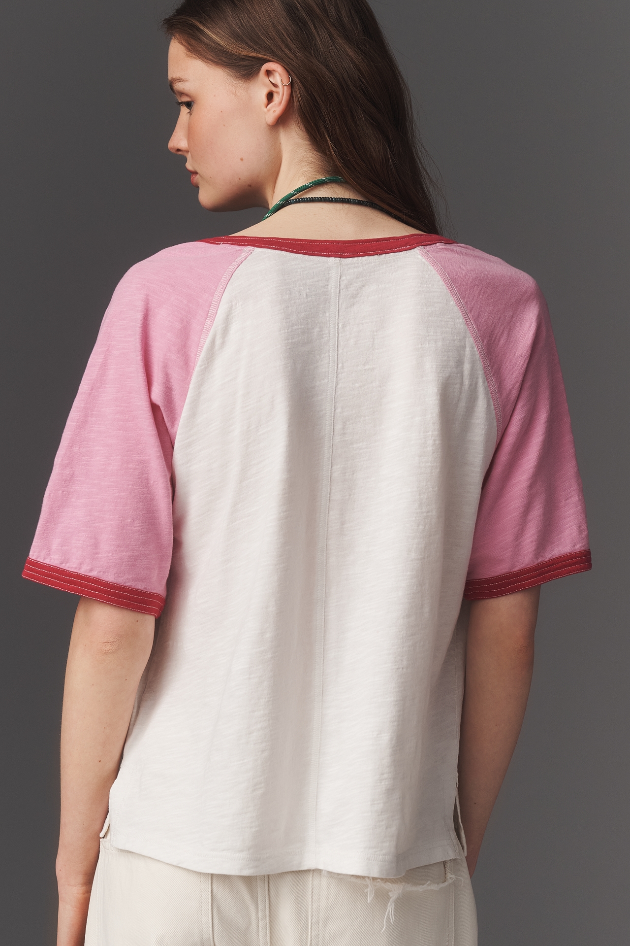 Pilcro 100% Cotton Henley Tee