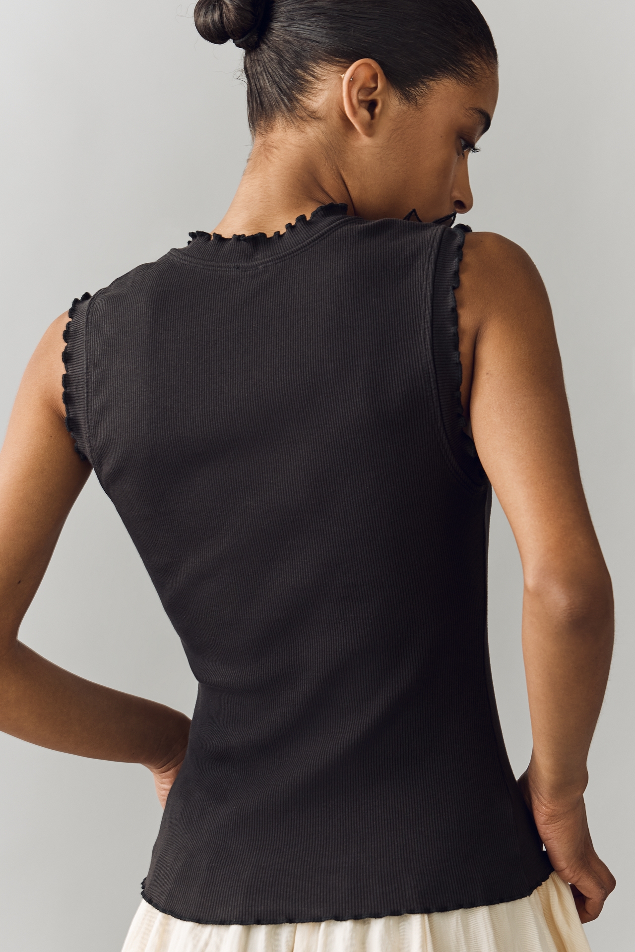 By Anthropologie Applique Floral Tank
