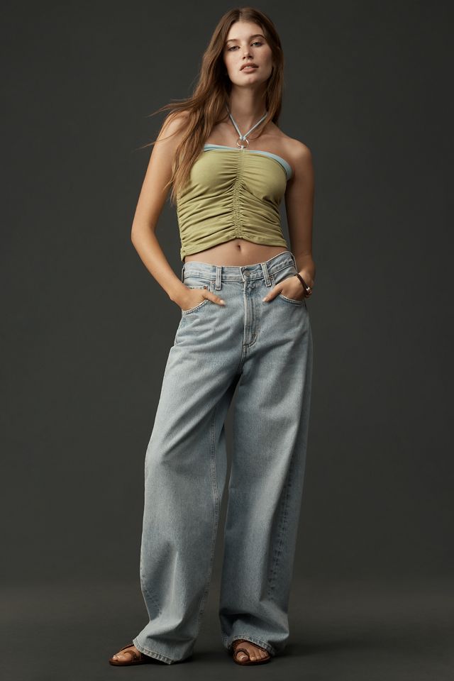 By Anthropologie Ruched Colorblock Halter Tank #3