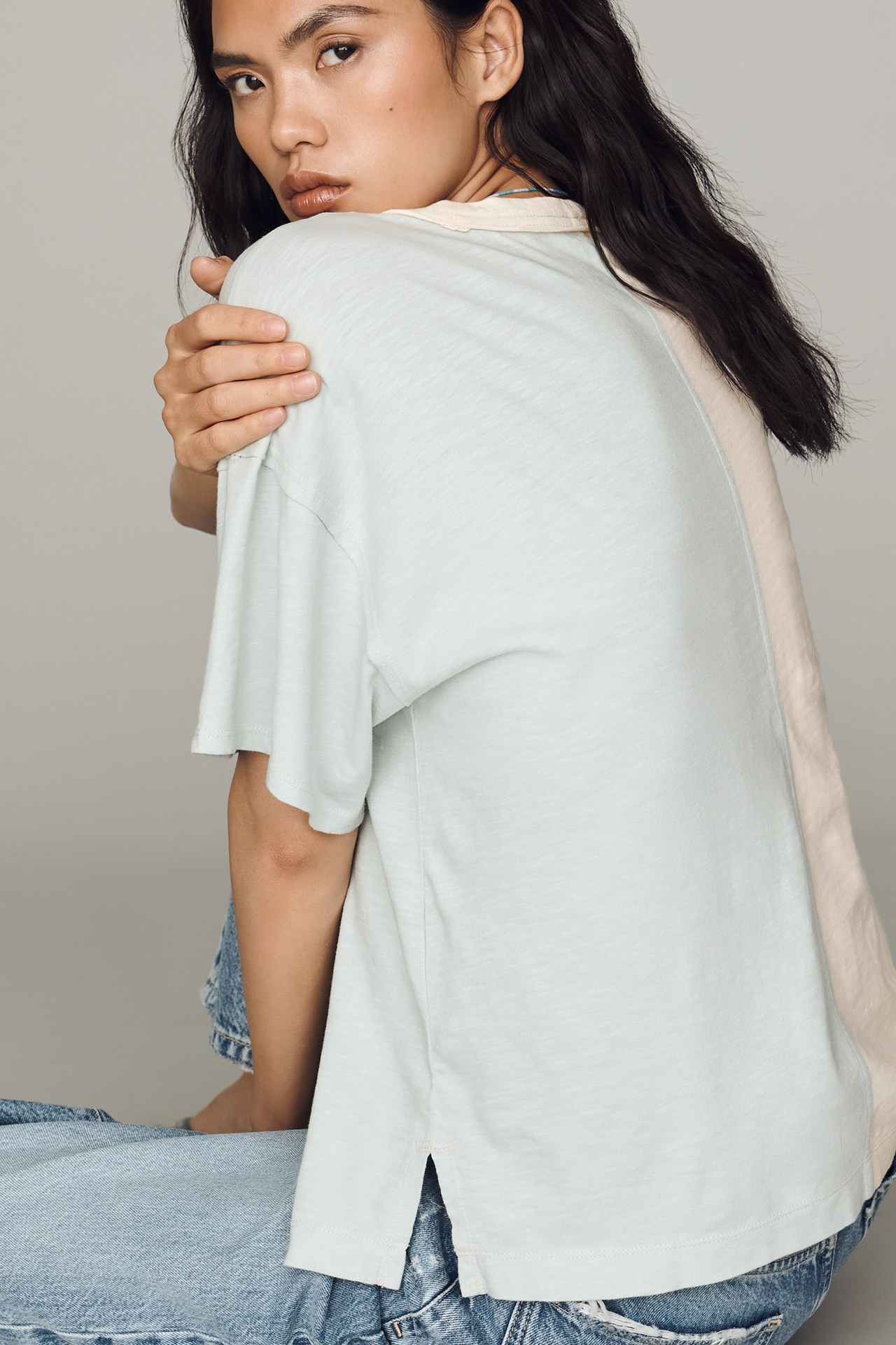 Pilcro Spliced Top